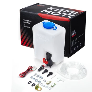 

KEMIMOTO UTV Windshield Washer Bottle Tank Pump Wiper System Reservoir Kit for Can AM Maverick X3
