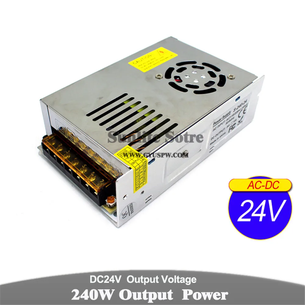 Импульсный источник питания 24 в 10 А 240 Вт трансформаторы 220 В 110 В AC DC24V источник питания s для камеры видеонаблюдения Stpper CNC светодиодный светильник