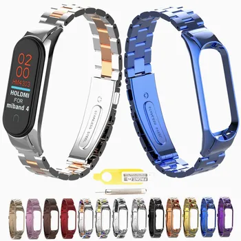 

Metal Wrist Strap for Mi Band 4 Miband 3 Smart Bracelet