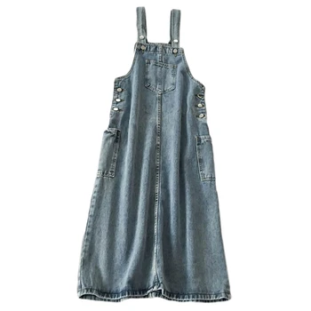 

Women Sleeveless Pockets Dungaree Baggy Jumpsuits Overalls Fashion Strappy Loose Long Harem Pants Bib Trousers Plus Size X
