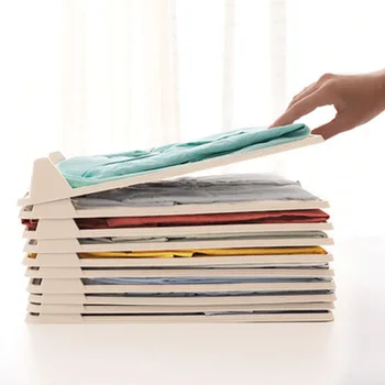 

10pcs Clothing Folder Board Pajamas Multi-Functional PP Convenient Clothing Storage Board Shorts Arrangement T-Shirt Home