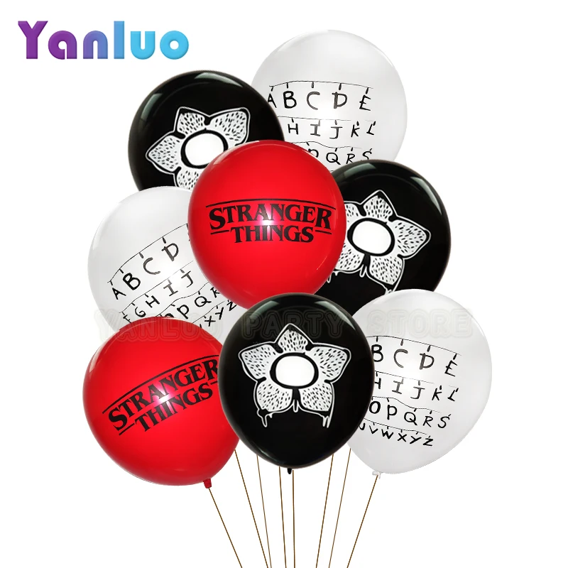 9pcs 12" Stranger Things Latex Balloons Kids Birthday Party Decoration 