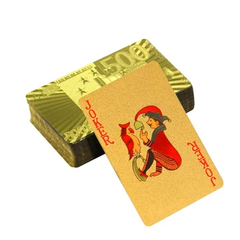 

54pcs Gold Foil Waterproof PVC Gift Home Party Playing Cards Poker Portable Board Game Outdoor Entertainment Wear Resistant