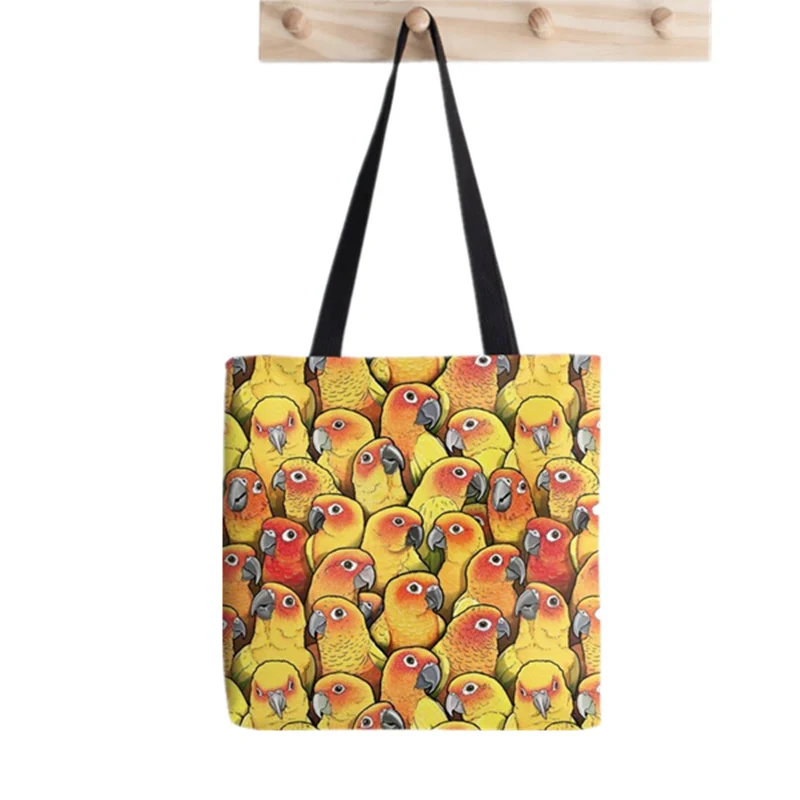 2021 Shopper Summer Corgi Tote Bag Printed Totewomen Harajuku shopper handbag girl Shoulder shopping bag Lady Canvas Bag