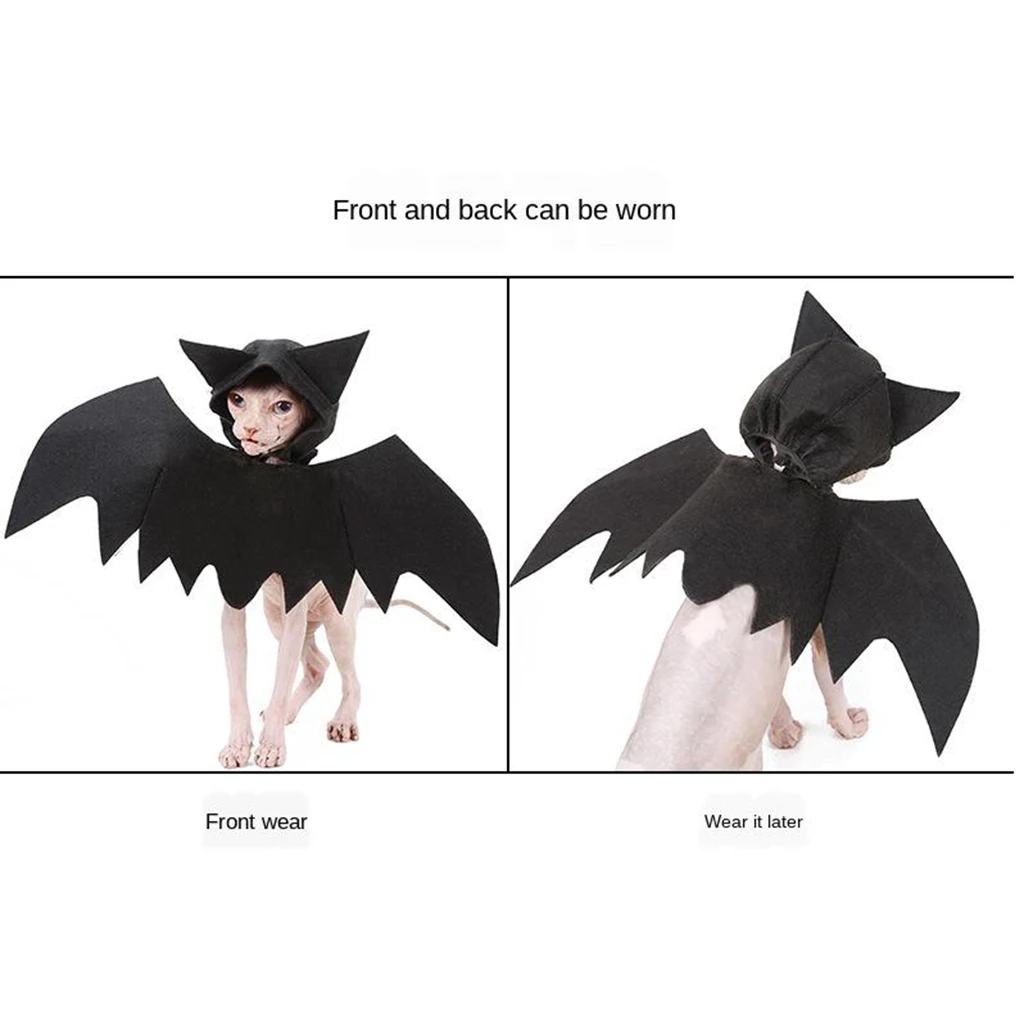 Pet Cat Dog Bat Wings for Halloween Cosplay Bat Wing Costume Decoration Fancy Dress Mystery for Puppy Dog Cat