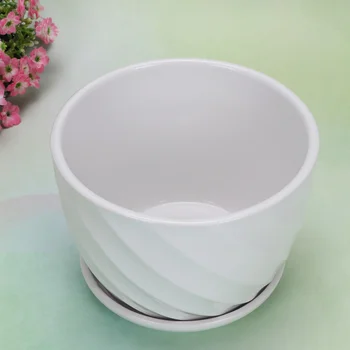 

4pcs Screw Thread Pattern Flowerpot Modern Delicate Succulent Plant Container Bonsai Planter Flower Pot for Shop