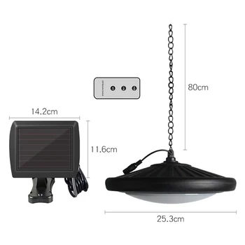 

20 Leds Waterproof Solar Ceiling Light with Remote Control Hanging Light high brightness for Outdoor Garden Yard Corridor