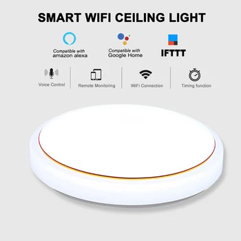 

Modern LED Smart WIFI Ceiling Light Home Lighing WiFi App Voice Remote Control Compatible with Amazon alexa, Google Home, IFTTT