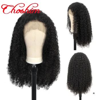 

Malaysian Kinky Curly Human Hair Wig 13x6 Lace Front Wig With Baby Hair Choshim 360 Lace Glueless Long Remy Hair Wig 150%Density