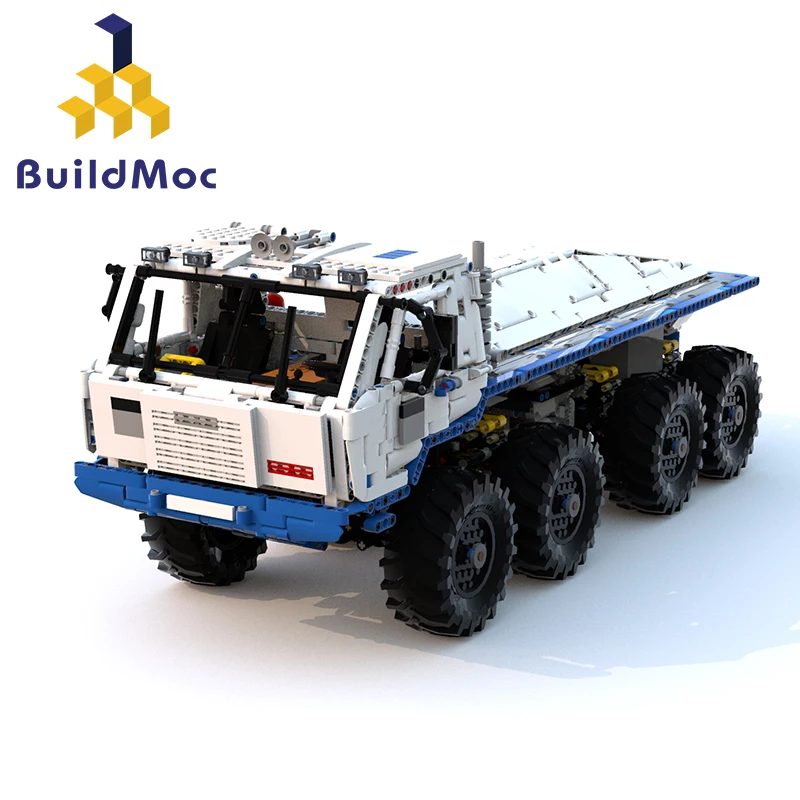 MOC 27092 Technic Tatra T813 8x8 PROFA Engineering Car Tractor внедорожный грузовик Arakawa городской самосвал