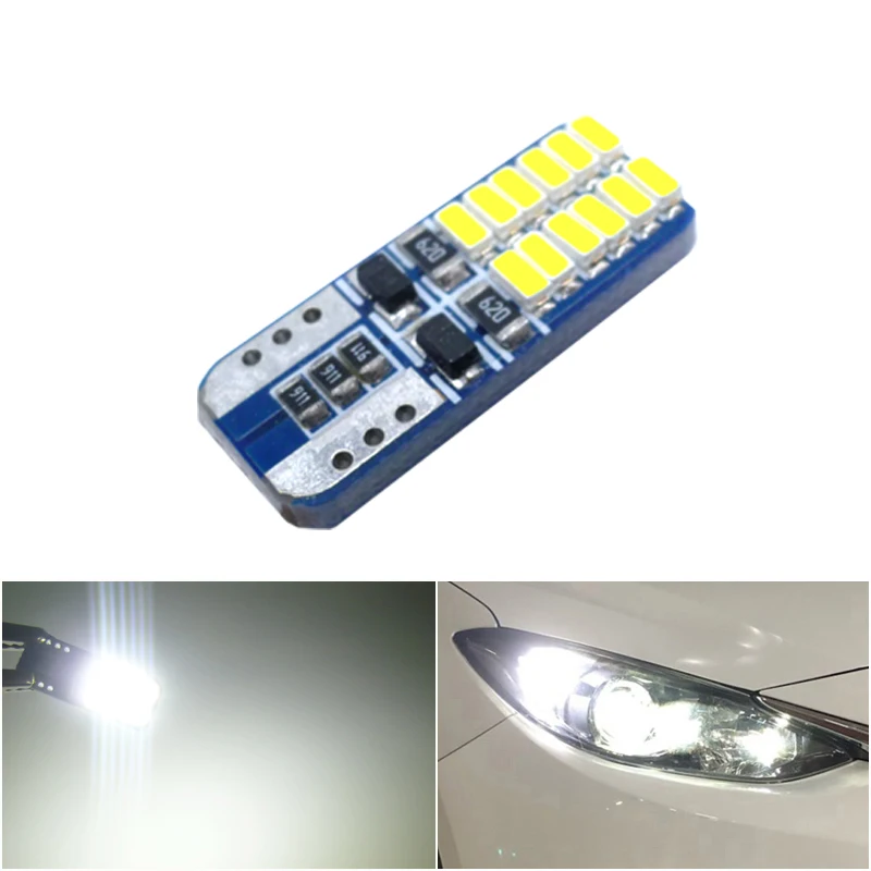 Высококачественный автомобильный светодиодный индикатор T10 Canbus W5W 24SMD 3014