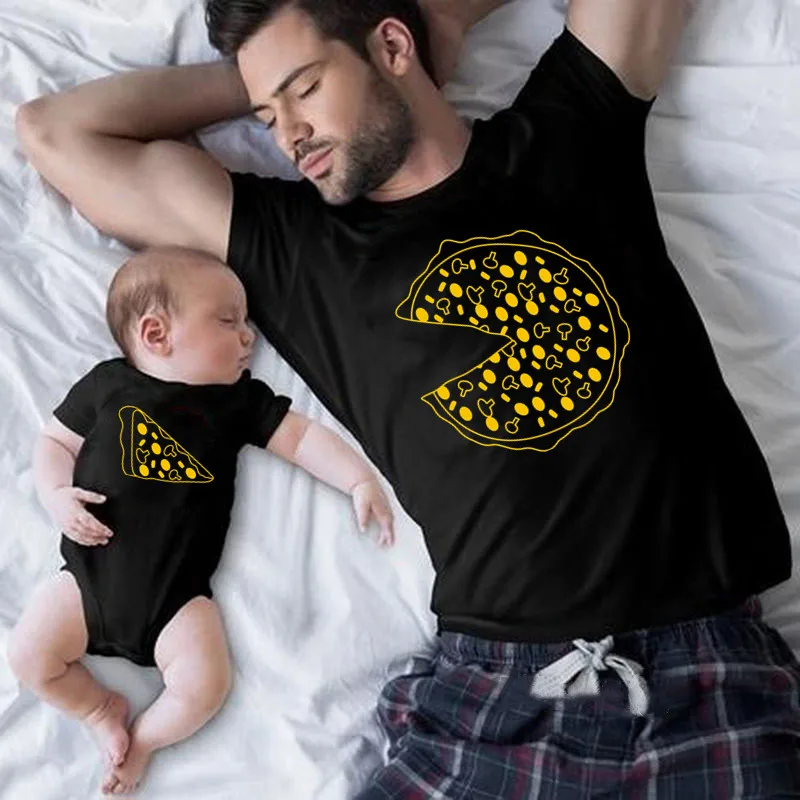 Family Matching T-Shirt Baby Romper Daddy Mommy Son Kids And Cotton Print for Funny