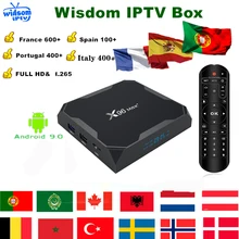 Мировое IPTV Smart tv Box x96 Max+ android Box мировое IPTV 1 год ip tv подписка Европа ip tv Португалия Испания Франция Италия США