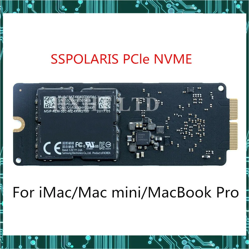Подлинная для Apple Macbook Air 11 &quot13&quot A1370 A1369 SSD твердотельный накопитель 64 Гб 128 ГБ 256