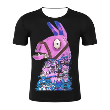 

Hot High Quality Game Battle Royale Alpaca Treasure Chest 8 Colour Summer Hip Hop 3D Printed t shirt Unisex Short Sleeve