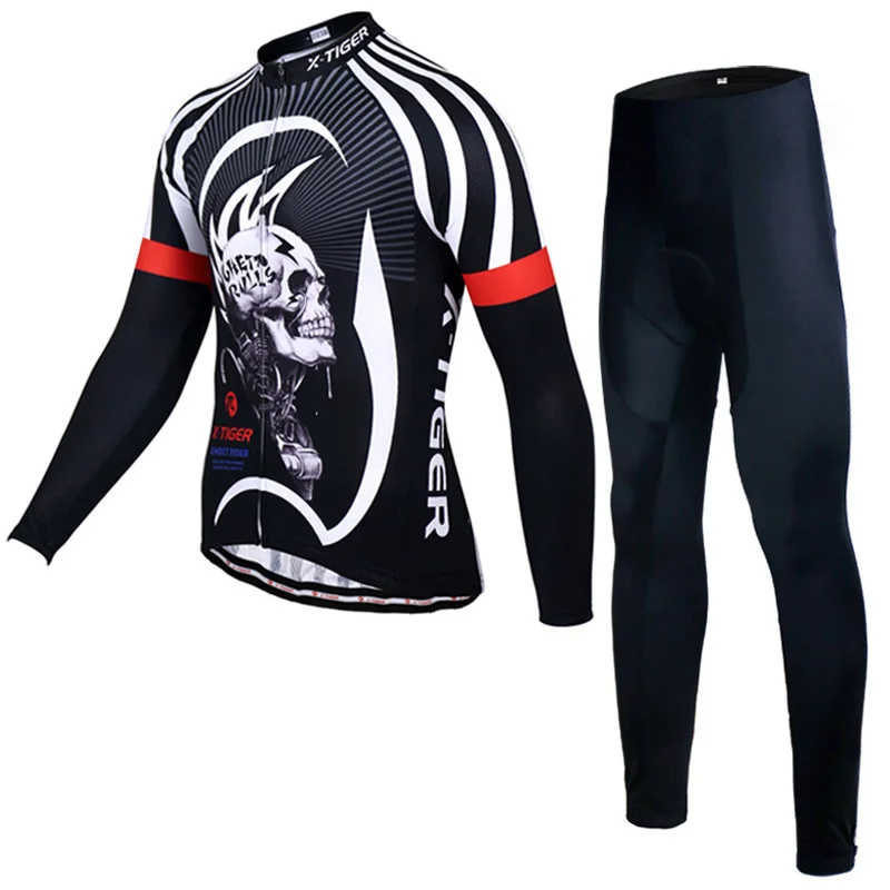 Cycling Jersey Set NEW Style Men's Breathable Perspiration Quick Dry Long Sleeves Sportswear Sets Road Equipment | Спорт и