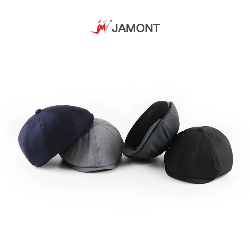 

Yang guan Solid Color Retro Beret Men's Women's Spring Autumn Winter Cricket-cap Octagonal Cap Versatile Casual England Painter