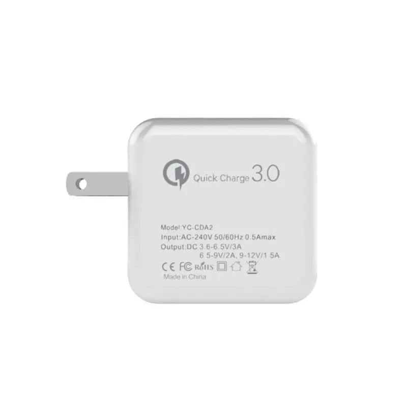 OOTDTY US EU 18 Вт Быстрая зарядка 3,0 USB быстрое зарядное устройство смарт-Дисплей для мобильного телефона планшета