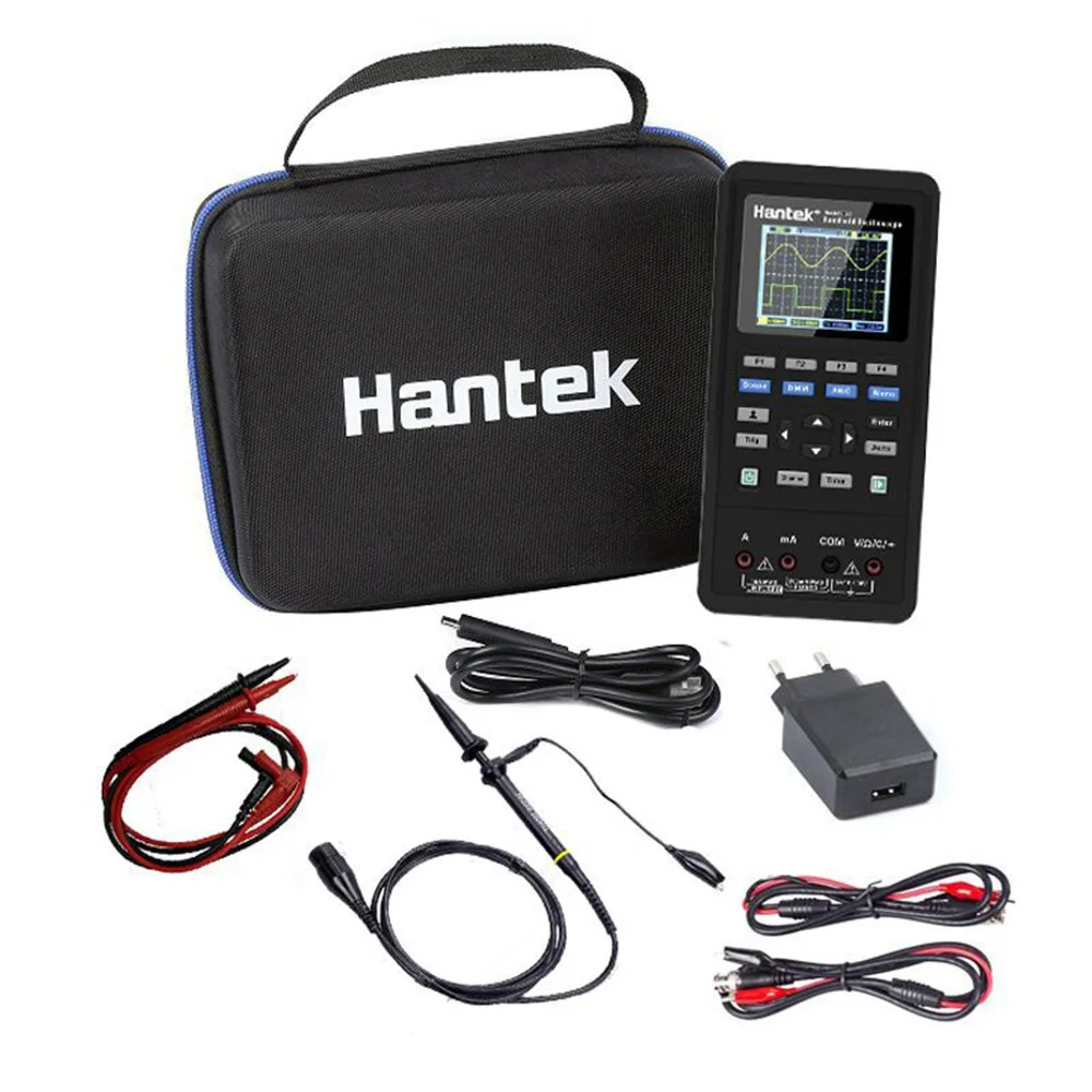 

Hantek 3in1 Digital Oscilloscope+Waveform Generator+Multimeter Portable USB 2 Channels 40mhz 70mhz LCD Display Test Meter Tools