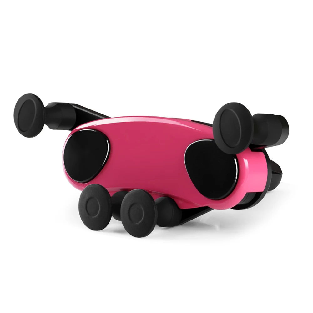 Розовый Air Vent Ant shape стабильный Универсальный Автомобильный Стенд ABS нескользящие аксессуары фиксированный датчик тяжести держатель телефона Легкая установка маленький - Цвет: Розовый