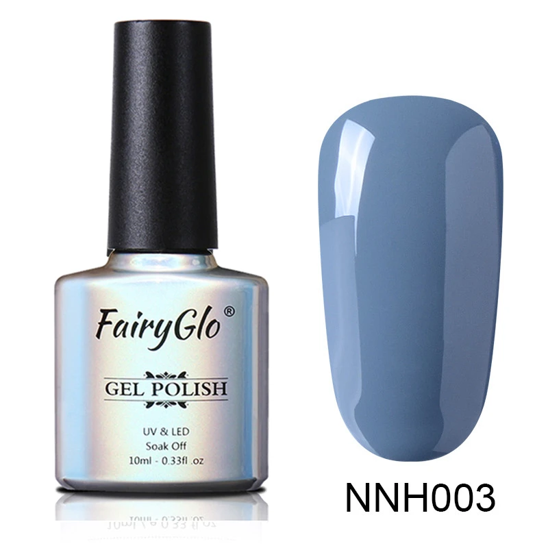 NNH003 FairyGlo, 10 мл, розовая серия, замачиваемый УФ-Гель-лак, фиолетовый, серый цвет, Гель-лак для ногтей, стойкий Гель-лак для ногтей, лак для маникюра, эмаль - Цвет: NNH003