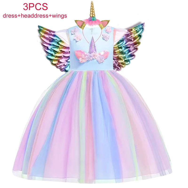 Carnival Unicorn Dress Easter Princess Dress Kids Dresses For Girls Costume Children Birthday Dress Wedding Dress Vestidos 2-10 cheap baby dresses