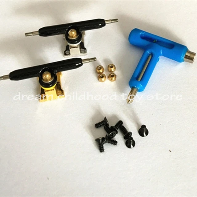 2021 Latest Upgraded 32mm 34mm Finger Skateboard Trucks New Single Axle With Lock Nuts Sef of 2 Pieces 4