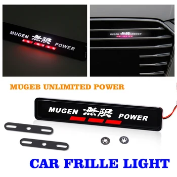 

Car Styling sticker front grille emblem LED decorative lights For Mugen Power Honda Civic Accord CRV Hrv Fit Jazz Car Accessorie