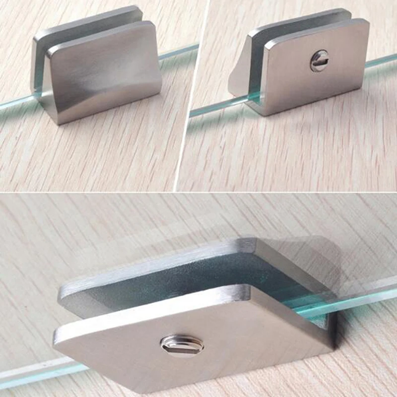 Glass Clamp Glass Plated Brackets 304 Stainless Steel Shelf Holder