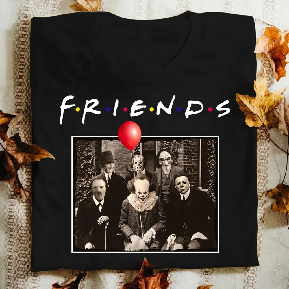 100% хлопок футболка ужасов друг Pennywise Майкл Майерс Джейсон Вурхис Хэллоуин