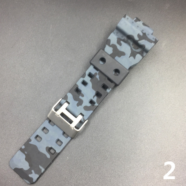 Strap For Casio G-Shock GA-110 100 GA-200 GD-120 GW-8900 GR-8900 GLS100 Resin Camouflage Replacement Rubber Watch Band