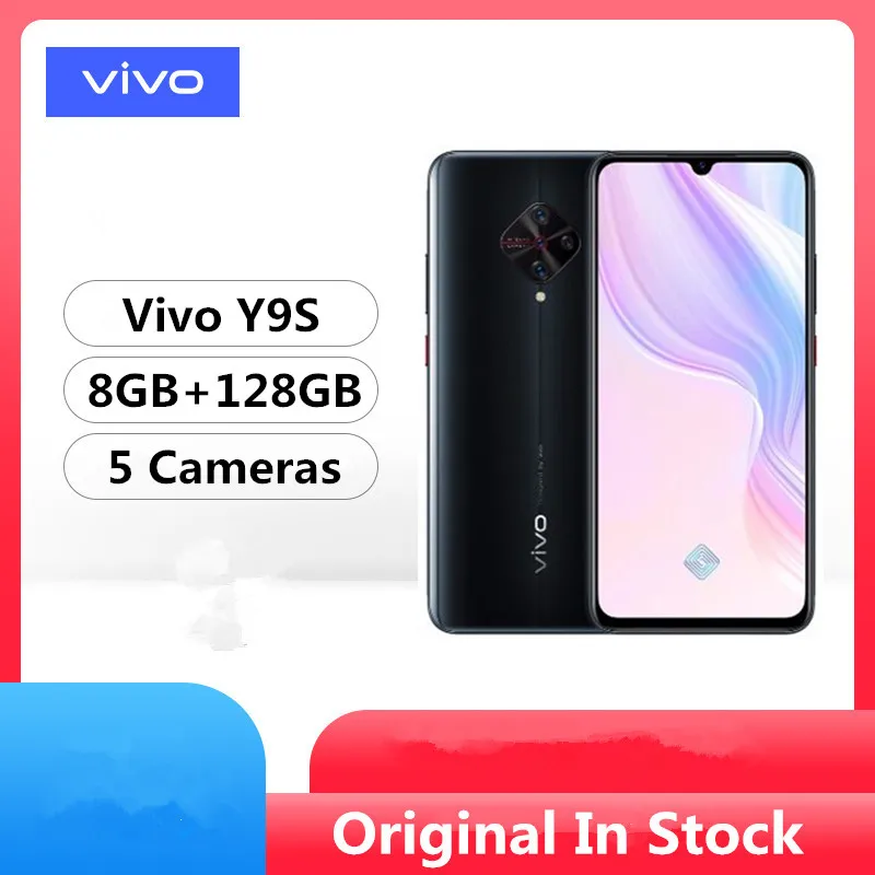 Смартфон Vivo Y9S 4G LTE Snapdragon 665 Android 9 0 6 38 дюйма 2340x1080 8 + 128 ГБ 5 камер | Мобильные телефоны