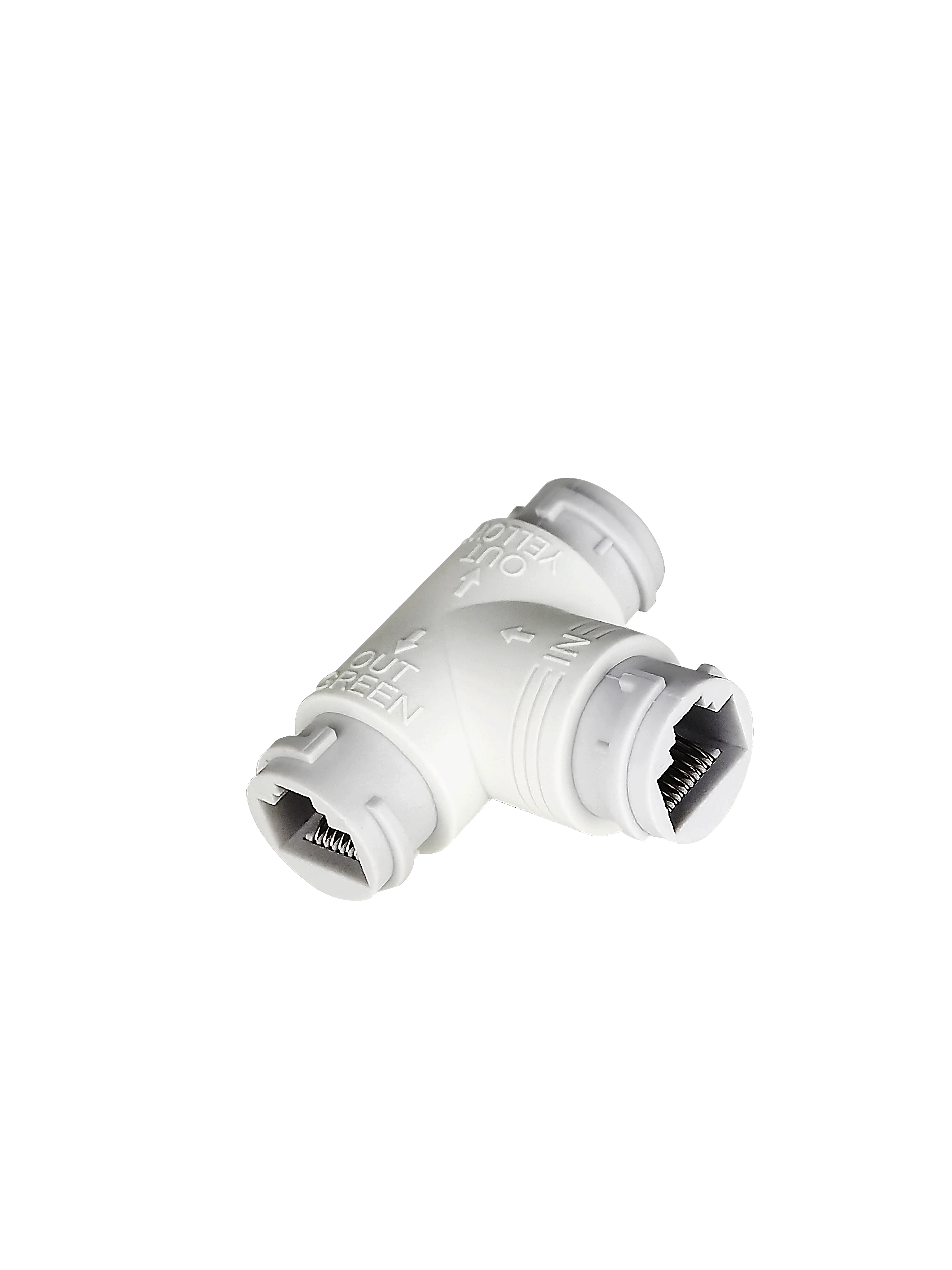 POE Splitter 2-in-1 network cabling connector three-way RJ45 connector for security camera install