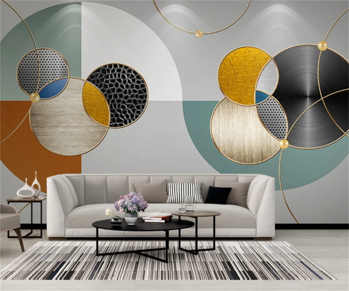 

Европейские и американские простые светлые роскошные Геометрические линии модный фон для телевизора Настенная роспись домашний Декор 3d обои