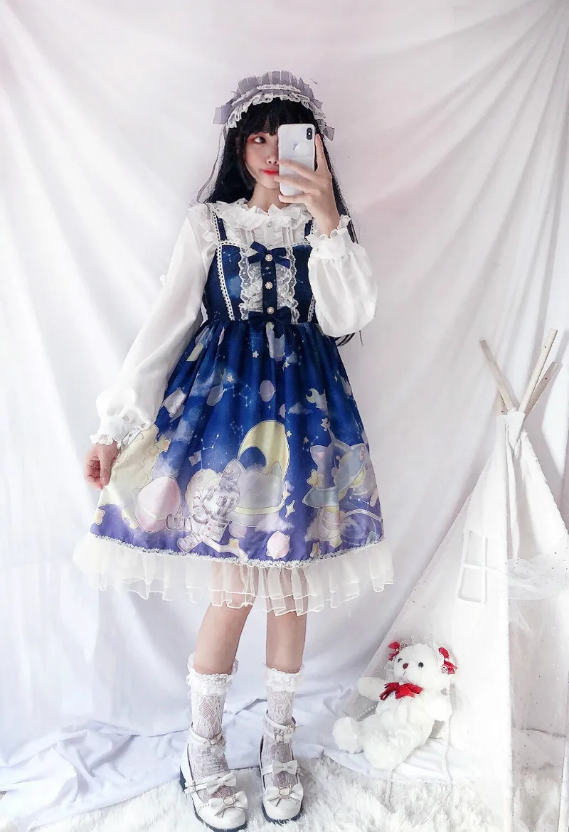 Cosplay&ware Lolita Dress Sweet Cute Japanese Kawaii Girls Princess Maid Vintage Gothic Printed Patterns Lace Pink Summer Skirt -Zentai shop online H672d7231fed64056a556a4f79713cea1V.jpg