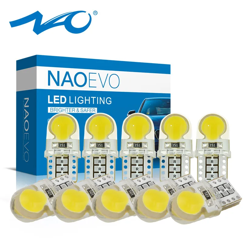 NAO 10x W5W светодиодный ная лампа T10 Светодиодная 5W5 светильник DRL SMD WY5W 12 В БЕЛЫЙ 194 168