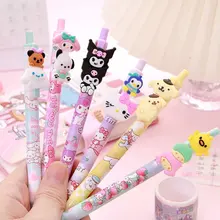 

Kawaii Cartoon Image Press Neuter Pen Black 0.5 mm Super Cute Cartoon Student Supplies School Office Supplies Stationery