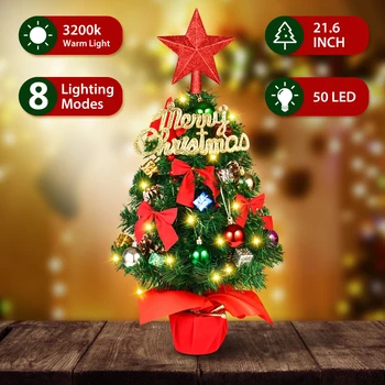 

Tabletop Christmas Tree 8 Lighting Modes Battery Operated Desktop Christmas Tree Tabletop Christmas Tree for Xmas Christmas
