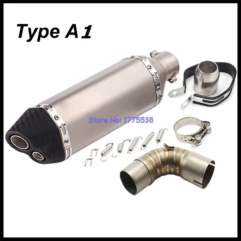 Type A1 Модифицированный глушитель выхлопной трубы мотоцикла для CB1000R 2010-2012 углеродного волокна вид выхлопная труба глушителя для мотоцикла побега демпфер для CB1000R - Цвет: Type A1