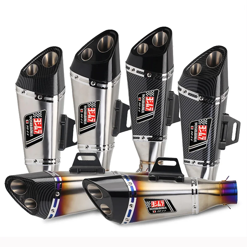 

51mm universal motorcycle exhaust pipe yoshimura exhaust muffler for FZ1 R6 R15 R3 ZX6R ZX10 Z900 1000 CBR1000 GSXR1000