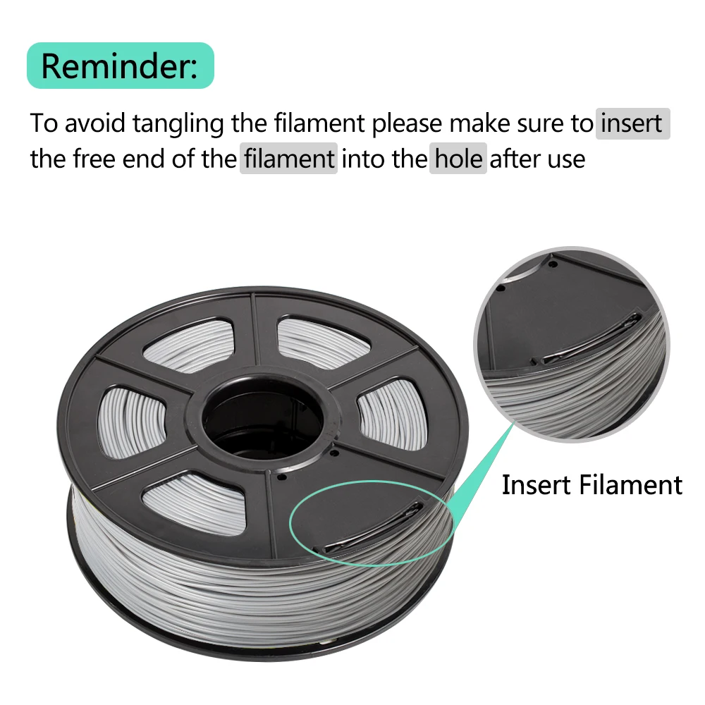 SUNLU ABS 1 75 мм Новый Филамент 2.2LBS/1 кг с шпуля 3d волоконного принтера печати для