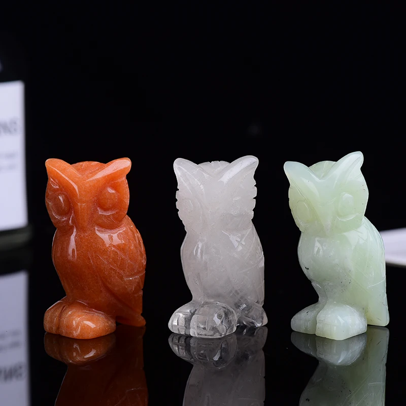 

Natural Crystal The Owl Crystal Rock Mineral Specimen Reiki Healing Stone Home Decoration Crafts Souvenir