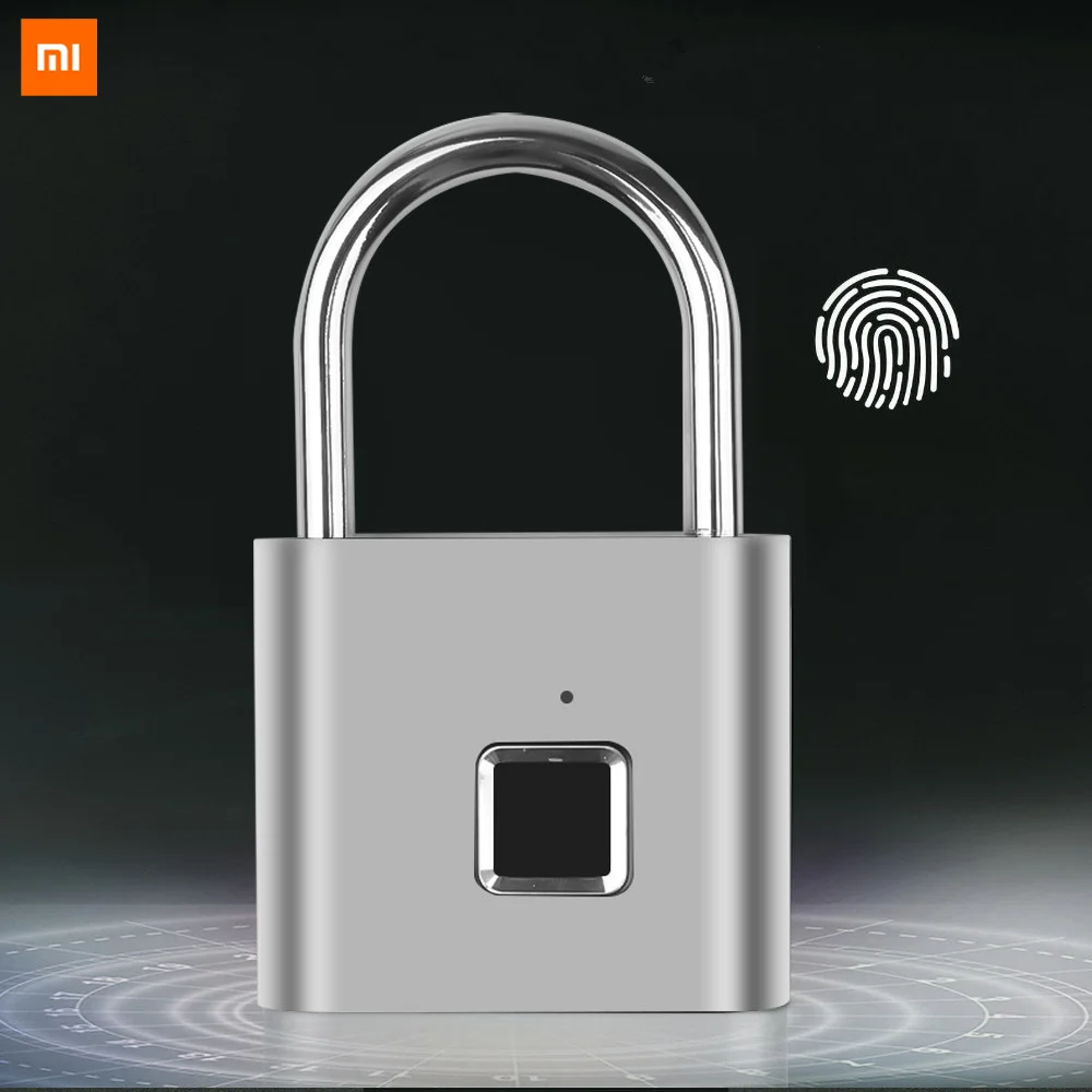 Xiaomi Youpin Умный Замок с отпечатком пальца без ключа USB Перезаряжаемый замок универсальный портативный Быстрый Разблокировка для сумки/шкафа/двери