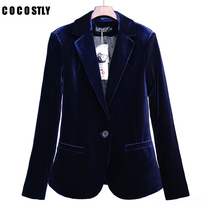 Velvet Women Blazer Black 
