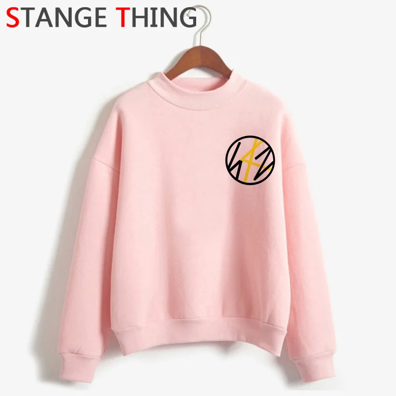 Stray Kids Miroh Harajuku Funny Cartoon Hoodies Women Turtleneck Kawaii Print I Am Who Sweatshirts Graphic Fashion Hoody Female - Color: H2918