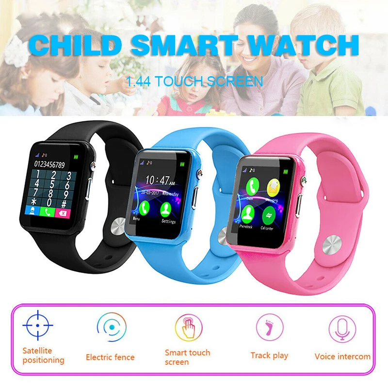 Pohiks Children Kids G10A 1.44'' Touch Screen Smart Watch Anti-lost GPS Tracker Wearable Device Tracker Kids Safe Monitor Watch