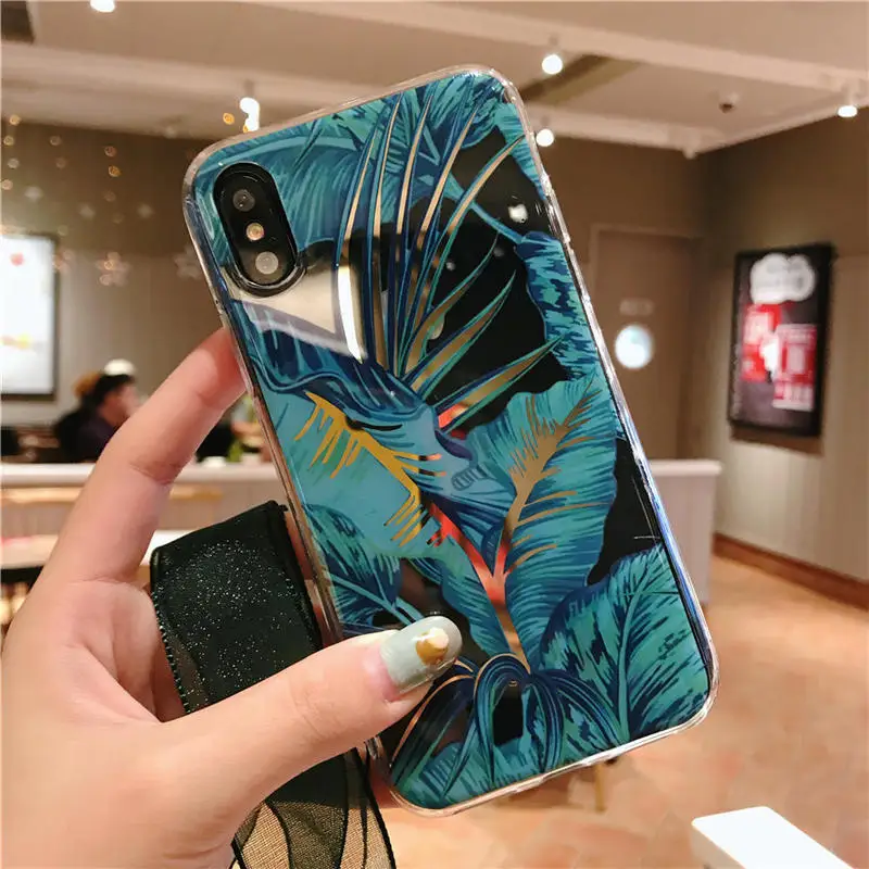 Силиконовый чехол для iphone 11 Pro XS Max X 7 8 Plus, чехол с цветами, мягкий ТПУ чехол для телефона s для iphone XS Max XR X 7 6 6S Plus, чехол - Цвет: 1