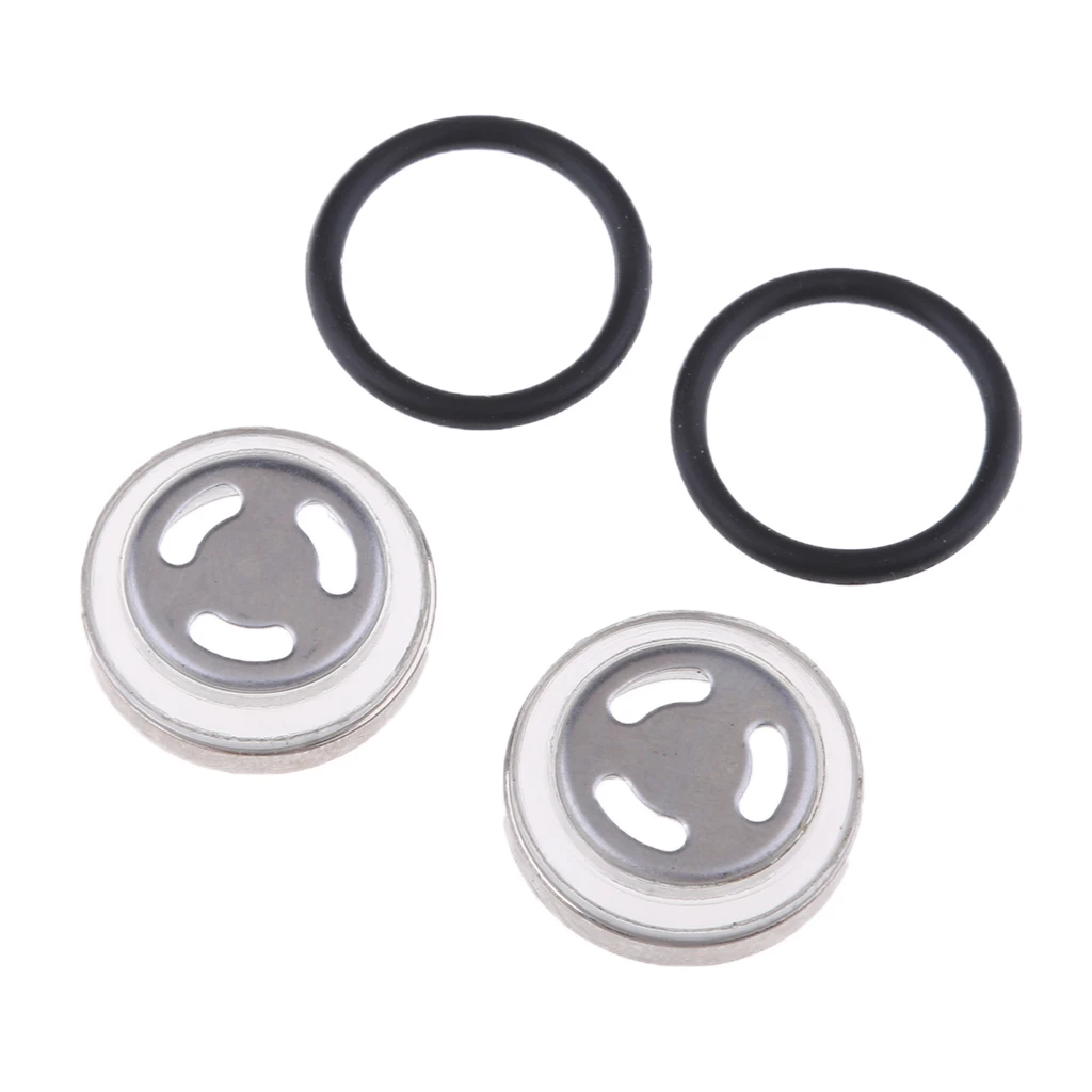 2 Set 18mm Motorbike Sight Len Mirror Seal Gaskets Fits for Brake Master Cylinder Reservoir