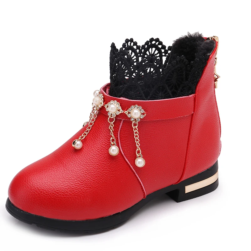Girls Snow Boots Fashion Winter Autumn Children's Shoes For girls Toddler Kids Warm Princess Mar Boot Baby Girl Shoes