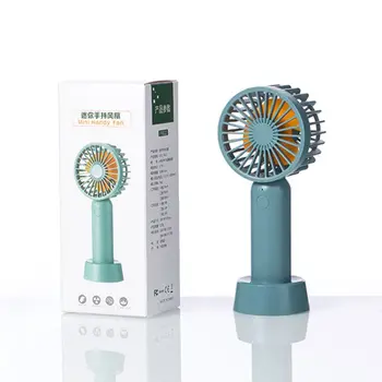 

4 Colors Handheld Mini Fan with Base Portable USB Rechargeable Personal Desk Air Cooler